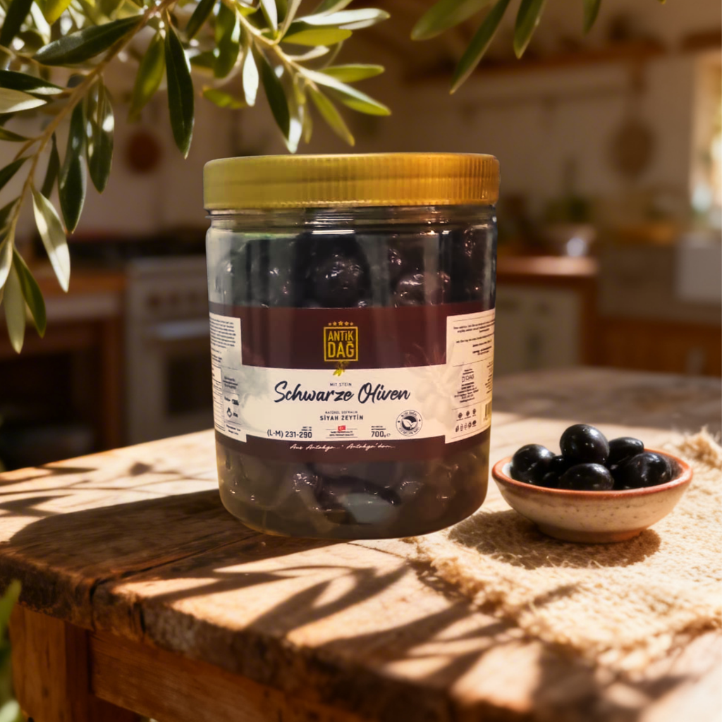 Zwarte Olijven Antik Dag Naturel: Uit het hart van Antakya op uw tafel (700g)