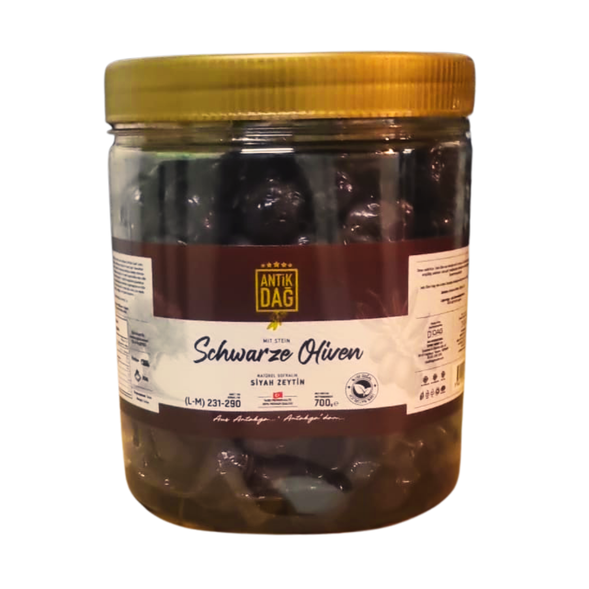 Zwarte Olijven Antik Dag Naturel: Uit het hart van Antakya op uw tafel (700g)