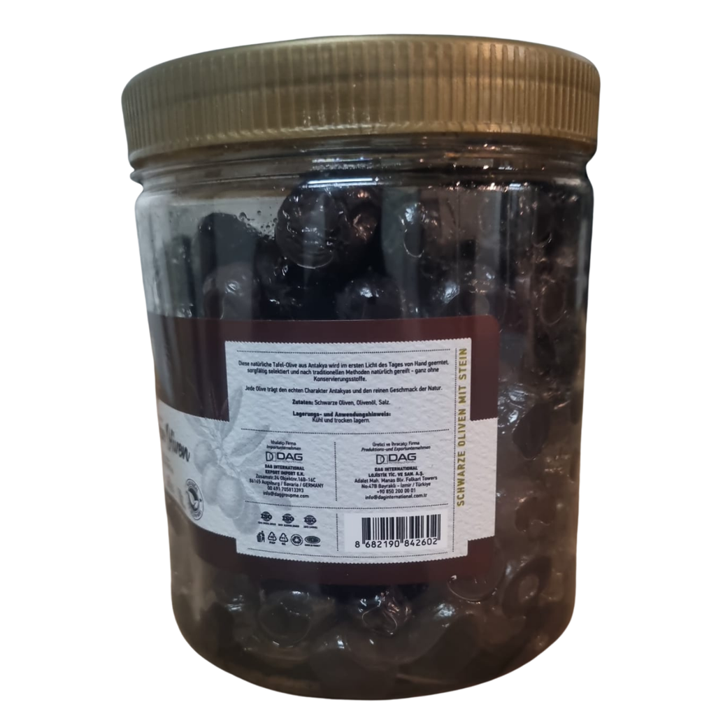 Zwarte Olijven Antik Dag Naturel: Uit het hart van Antakya op uw tafel (700g)