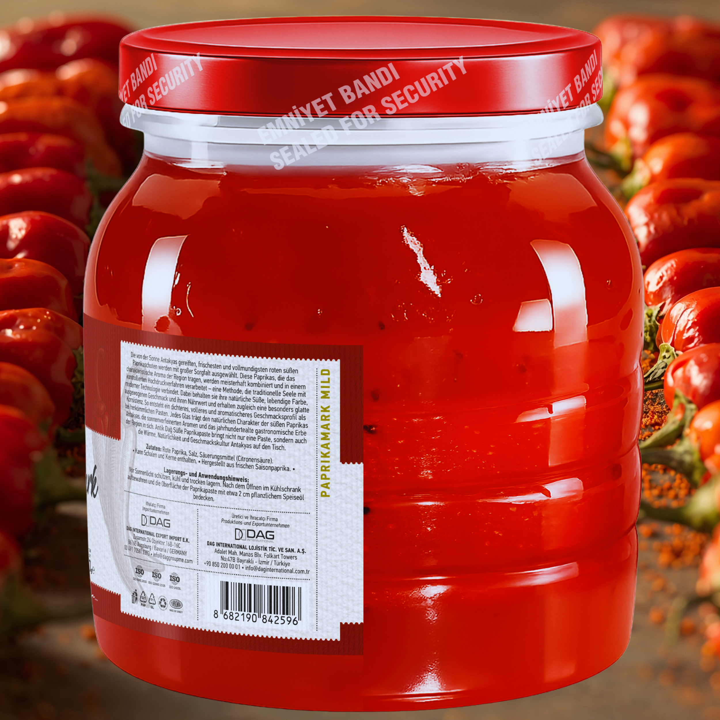 Zoete Paprikapasta uit Antakya – 1600g, Natuurlijk & Vol Aroma